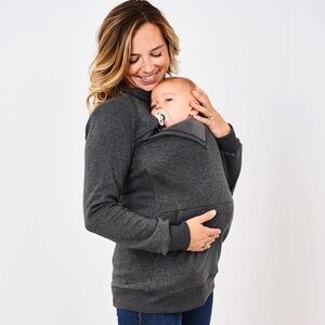 Latched Mama Harbor Snap Nursing Pullover - Medium / Dark Charcoal